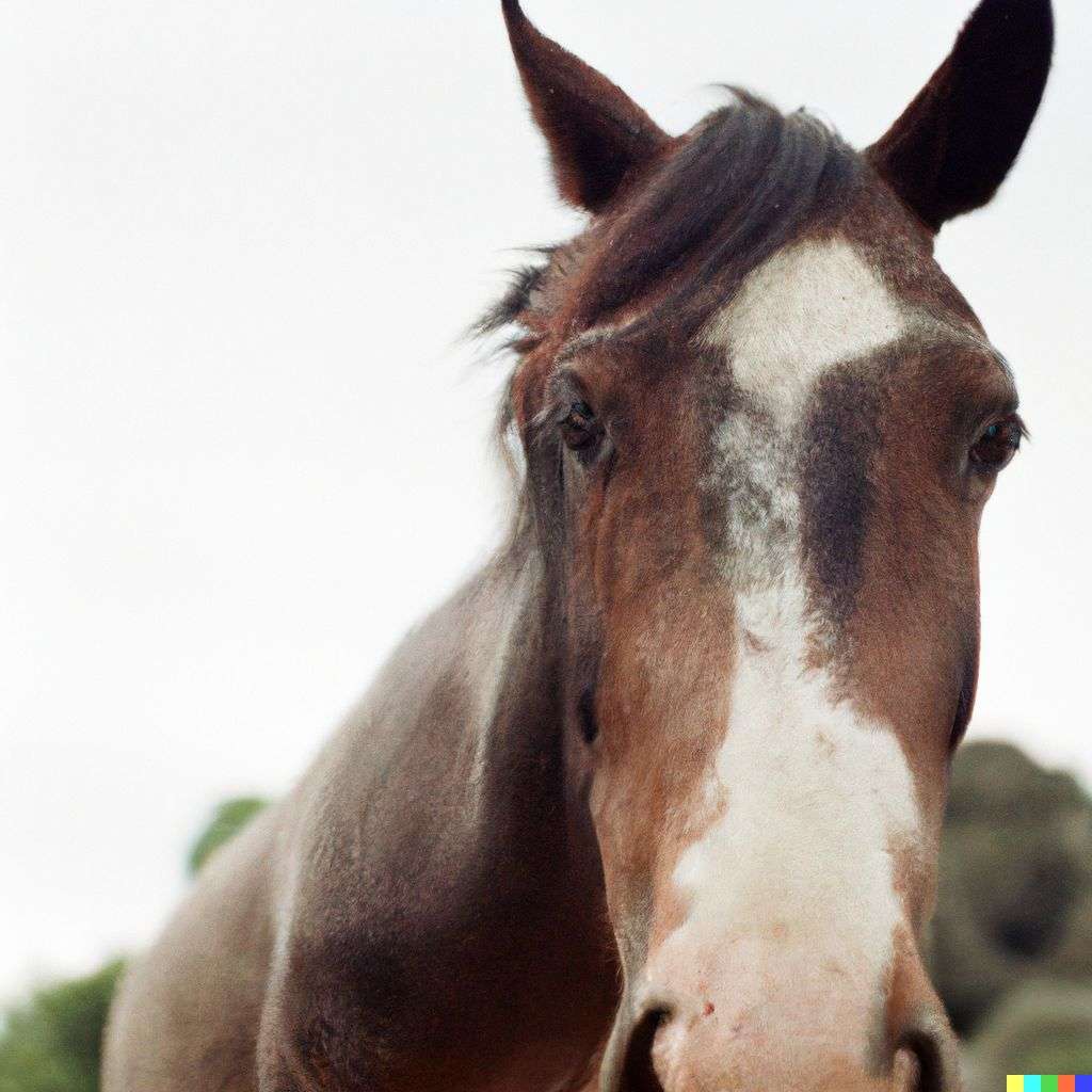 a horse, photograph taken on Kodak Portra 160 film